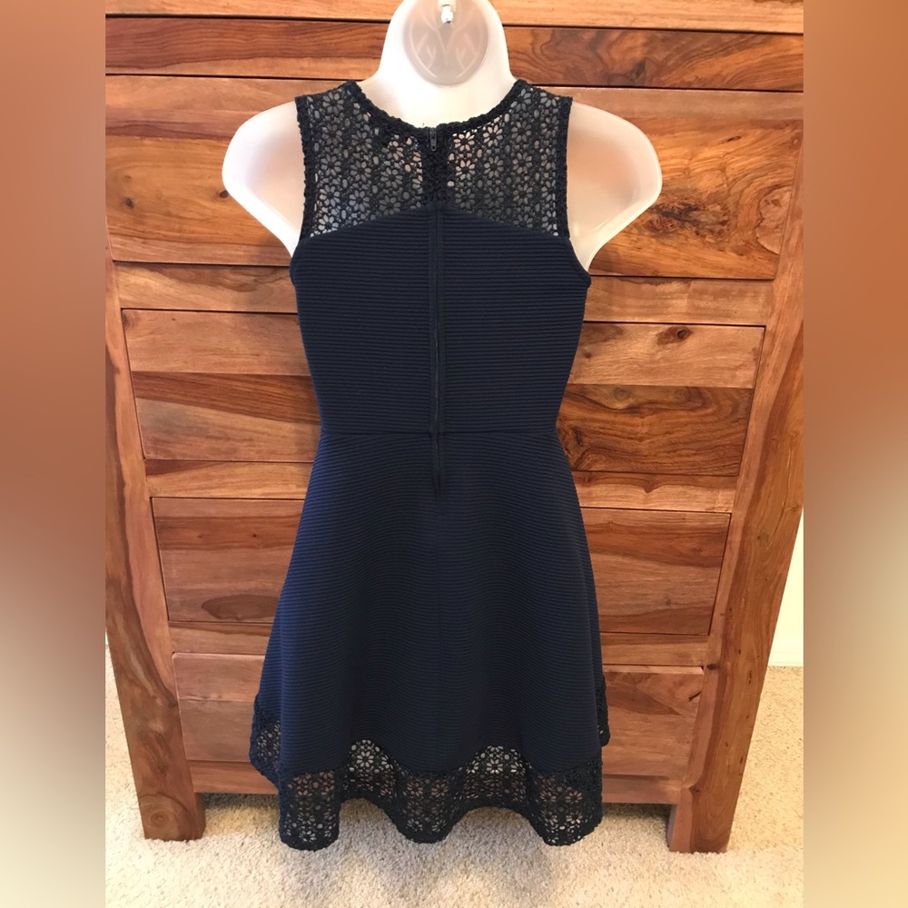 Zunie navy blue fit and flare dress - Picture 4 of 13